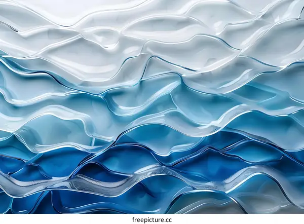 Blue and white waves background