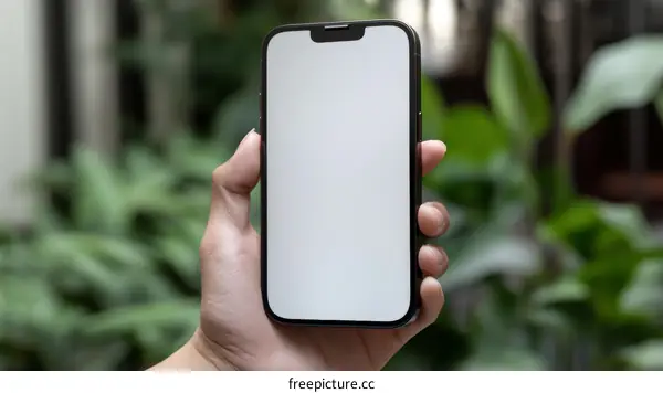 Smartphone Display Mockup Outdoors