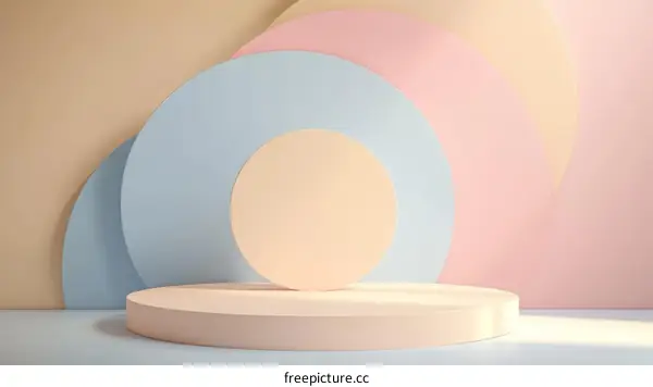 Pastel Geometric Product Display