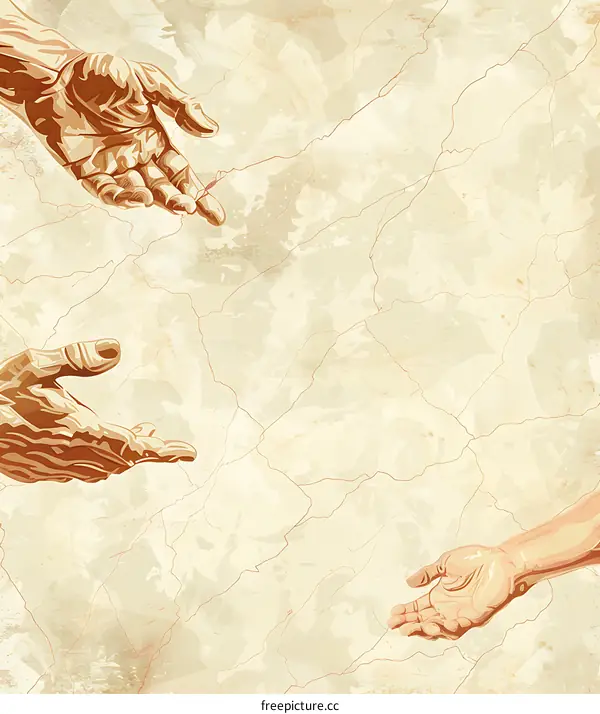 Hand Reaching Out to Another Hand on a Grunge Background