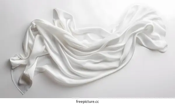 White Fabric Cloth Wave