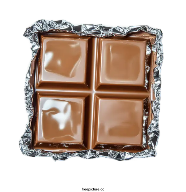 [Transparent Background PNG]Delicious Chocolate Bar Wrapped in Foil