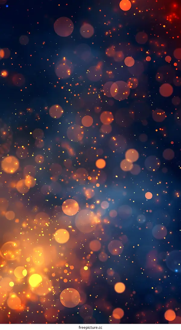 Golden and blue bokeh background