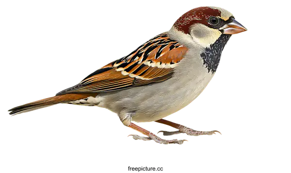 [Transparent Background PNG]Closeup Sparrow in Profile
