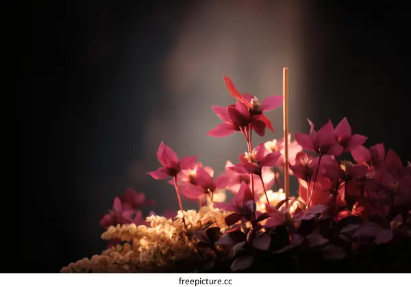 Close Up of Vibrant Pink Flowers Under Sunlight