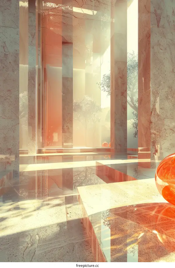 Pink and White Liminal Architecture