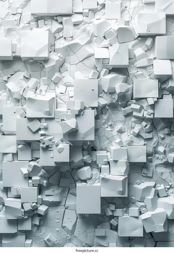 3D illustration of a cracked eggshell