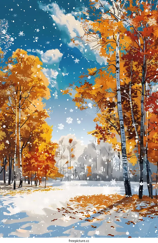 Snowy Winter Forest Landscape