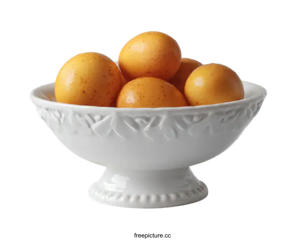 [Transparent Background PNG]Ornamental Bowl with Fresh Eggs