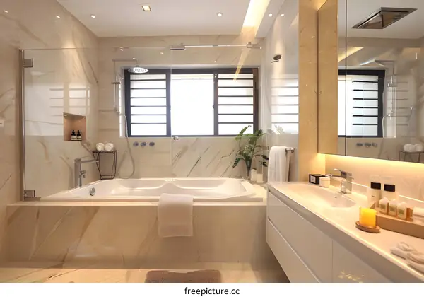 Stylish Bathroom in Modern and Minimalist Style