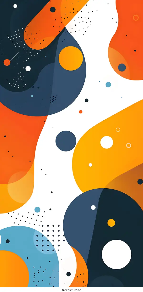 Abstract Geometric Shapes Background With Colorful