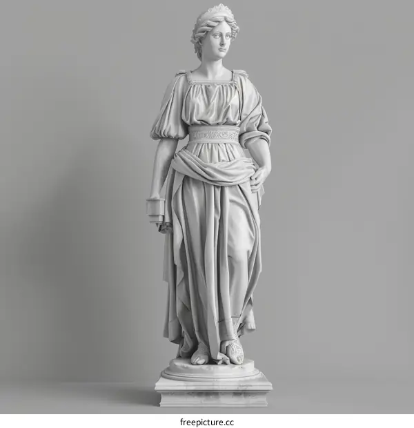 Classical Statue of a Woman Figure