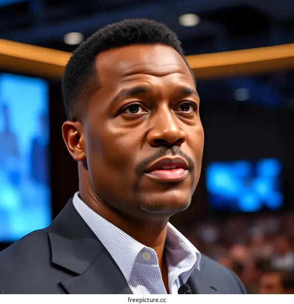 African American Man Speaking at a Conference