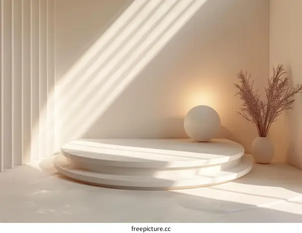 Modern Minimalist Empty Product Display Stage