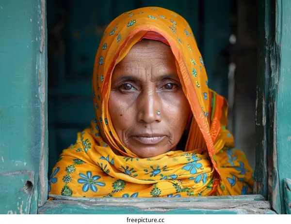 Portrait of a Woman in Traditional Dress