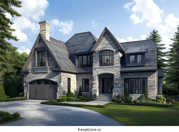 Modern Stone House Exterior Design