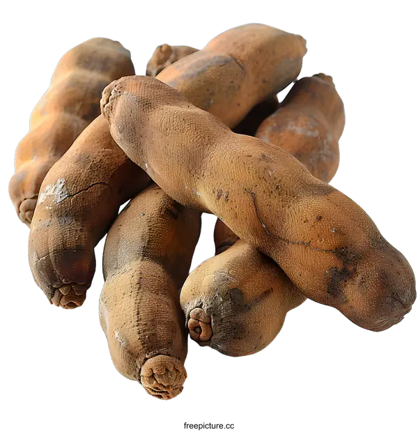 [Transparent Background PNG]Sea cucumbers on white background