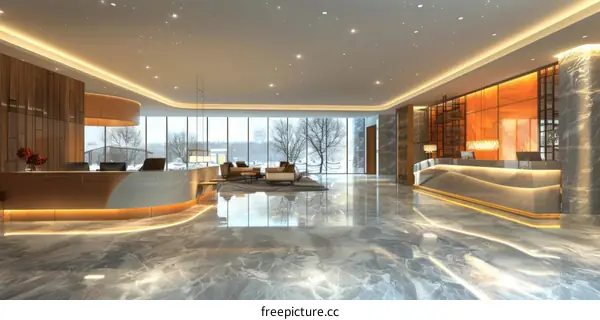 Modern Hotel Lobby Interior Design