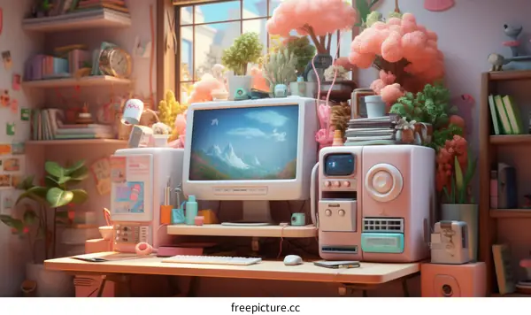 A Cozy Workstation with a View of the Mountains