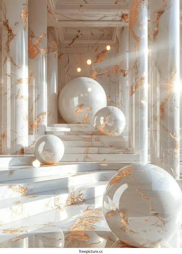 Luxury Marble Interior Design Illustration