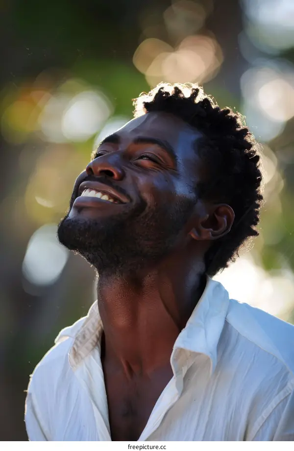 Happy African Man Outdoors
