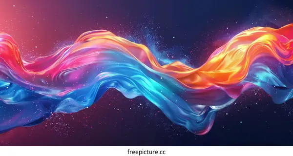 Silky space waves dancing through a kaleidoscope