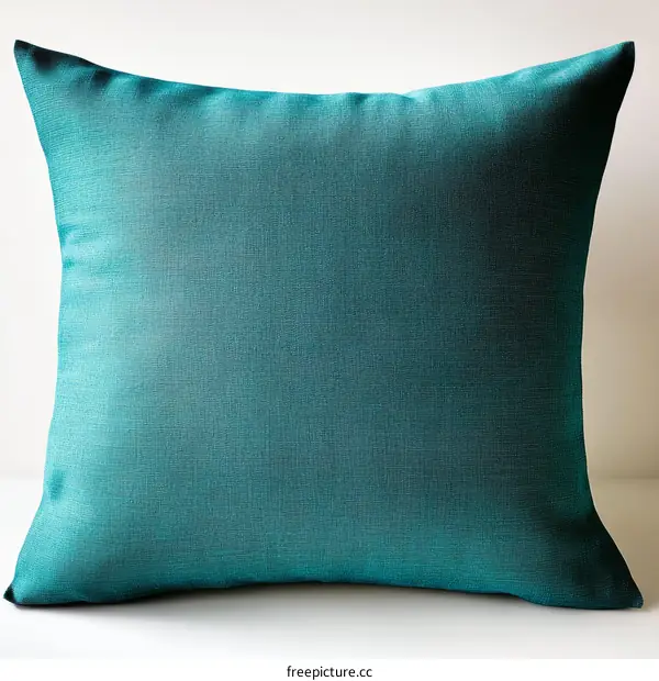 Teal Gradient Square Throw Pillow