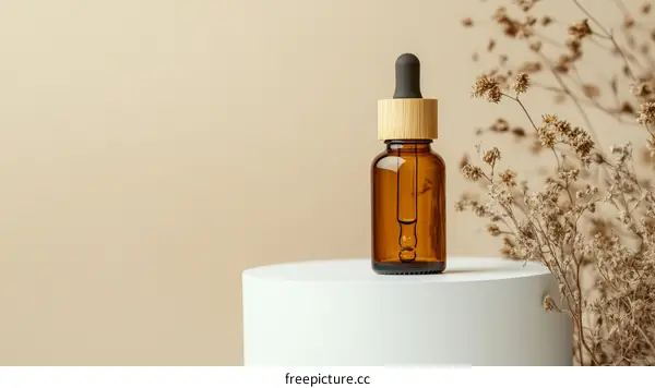 Amber Glass Dropper Bottle Natural Aesthetic