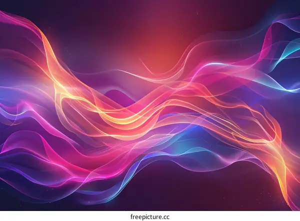 Abstract Colorful Flowing Lines