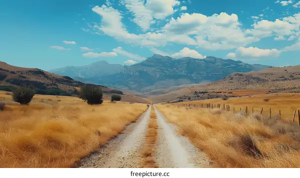 Country road through a valley