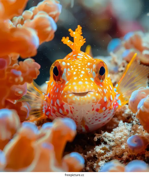 Clownfish with yellow tentacle crown