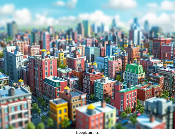 Modern Cityscape Architecture: Urban Skyline and Buildings