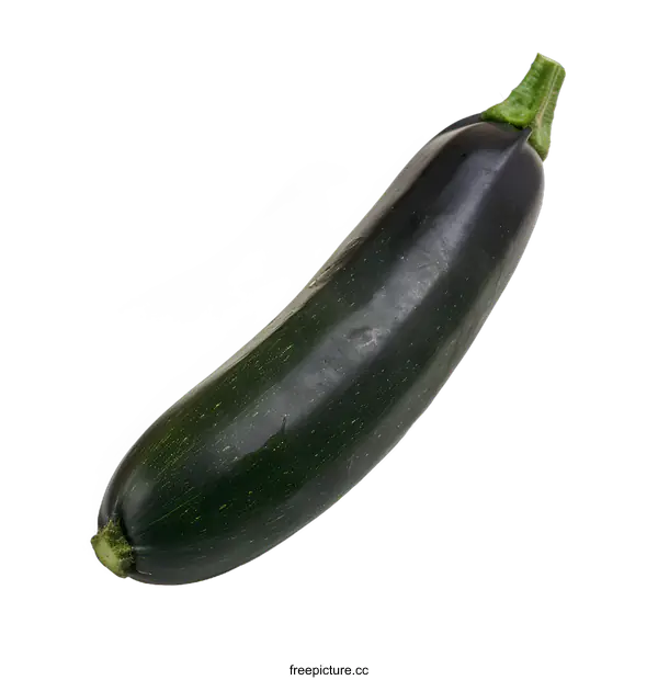 [Transparent Background PNG]Fresh Green Zucchini Vegetable Isolated on White Background