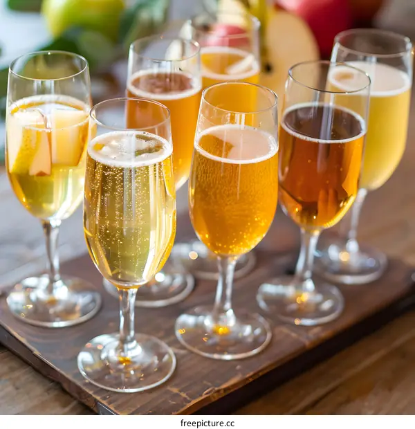 Assortment of Different Types of Apple Cider