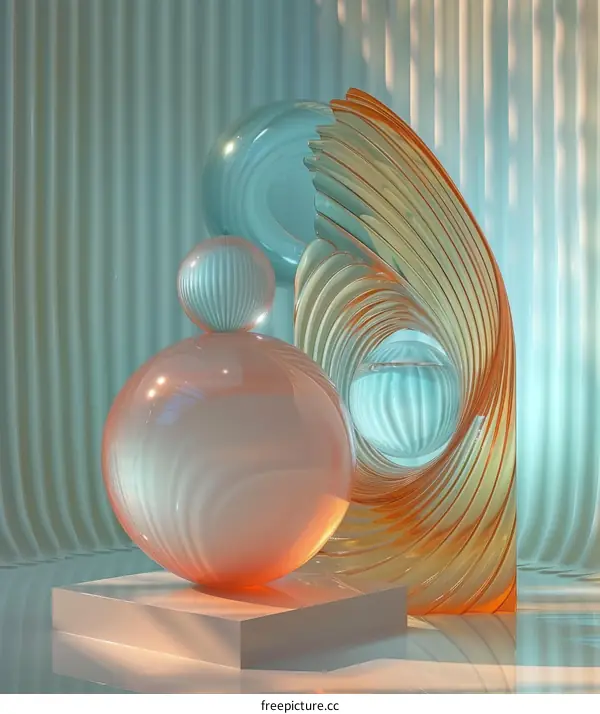 Abstract Geometric Forms in Pastel Hues