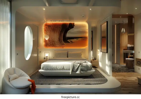 Luxury Yacht Interior Master Suite