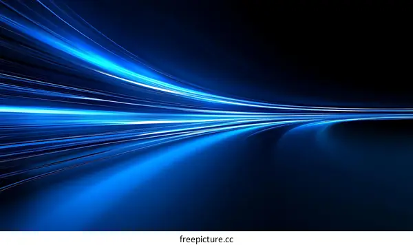 Abstract Blue Light Trails
