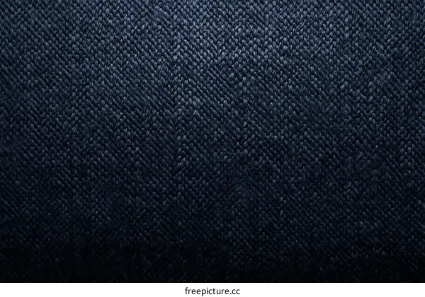 Close-up View of Dark Blue Textured Fabric