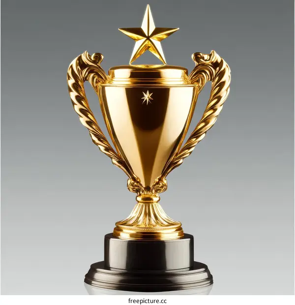 Golden Trophy with Star Award