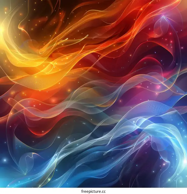 Abstract Colorful Flowing Lines Background Design