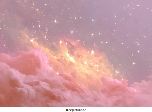 梦幻星云粉嫩云彩