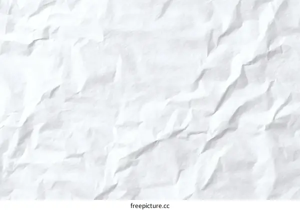Wrinkled White Paper Texture Background