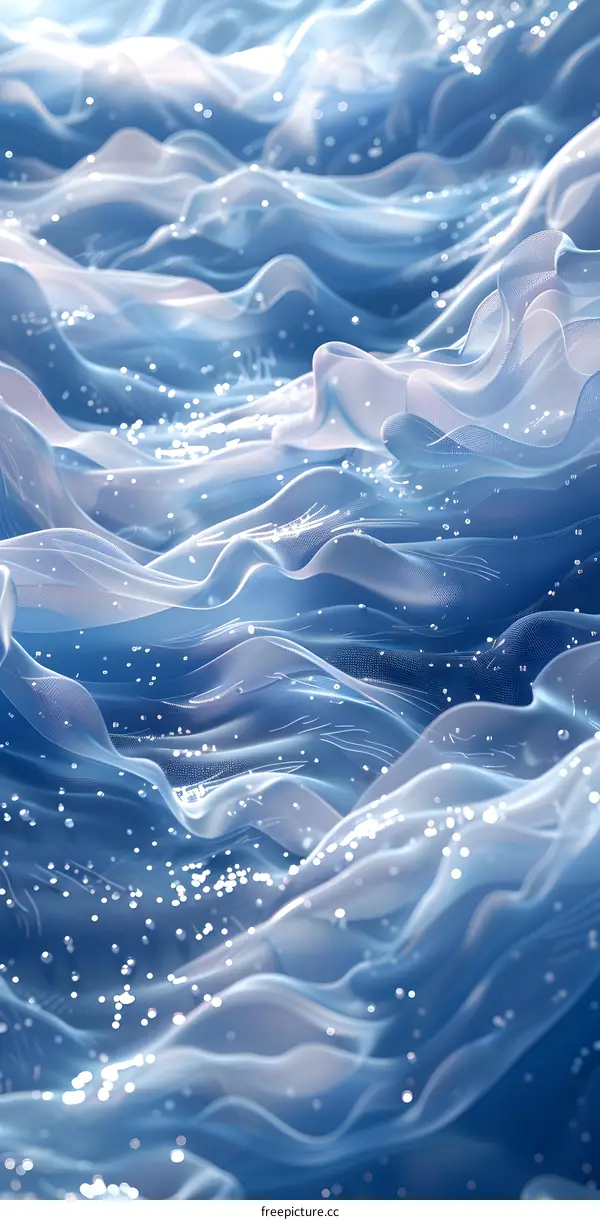 Elegant Billowing Silk Fabric