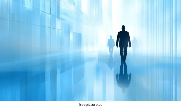 Modern Business Corridor Illustration