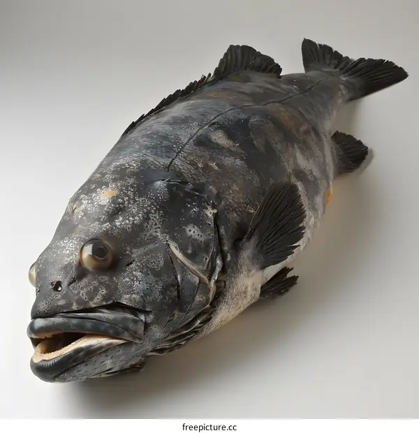 Large Fish Specimen on White Background