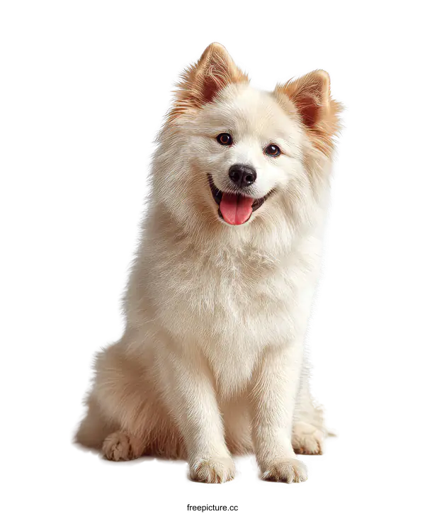 [Transparent Background PNG]Adorable Cream-Colored Dog Portrait