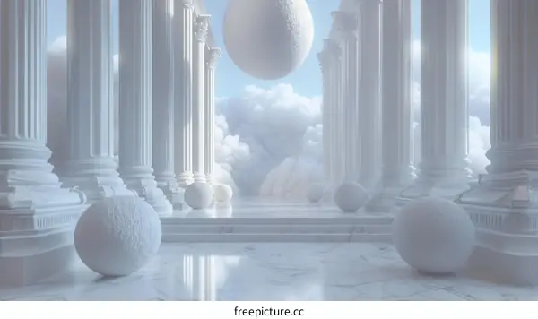 White Majestic Architectural Fantasy