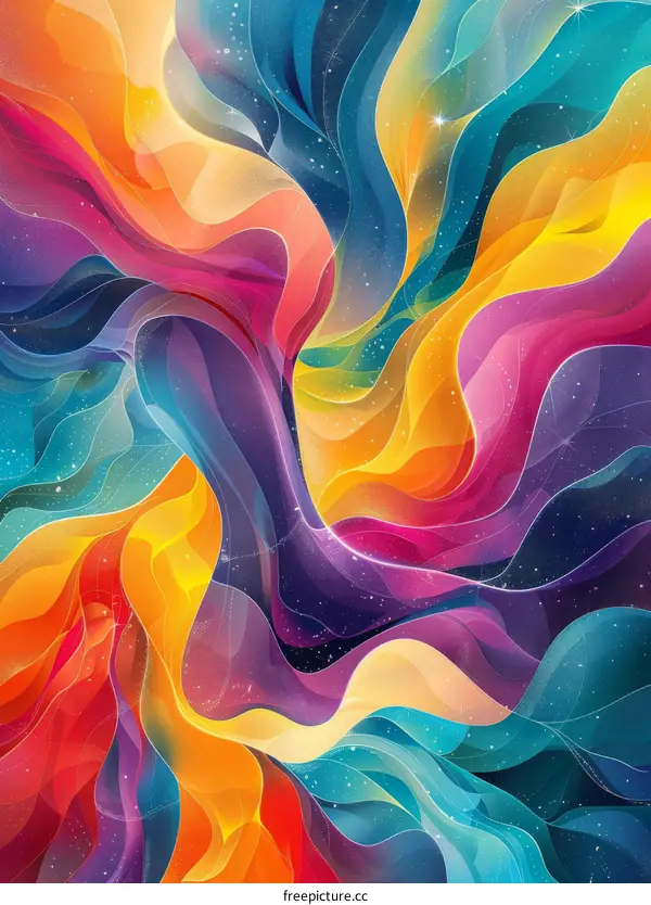 Abstract Nebula with Vibrant Colors