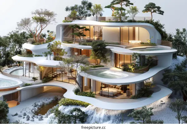 Modern Eco-Friendly Hillside Mansion