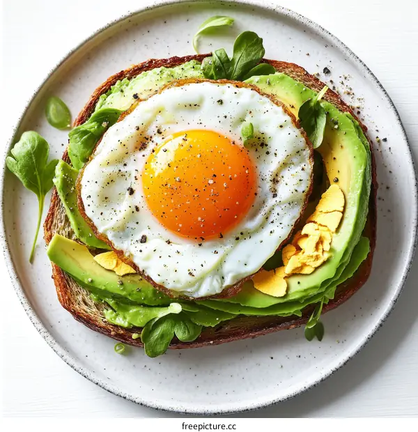 Delicious Avocado Toast with Fried Egg